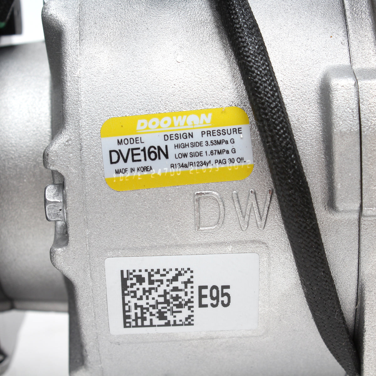 DOOWON OEM AC Compressor DVE16N for 19-21 Tucson 2.4L 20-22 Sportage