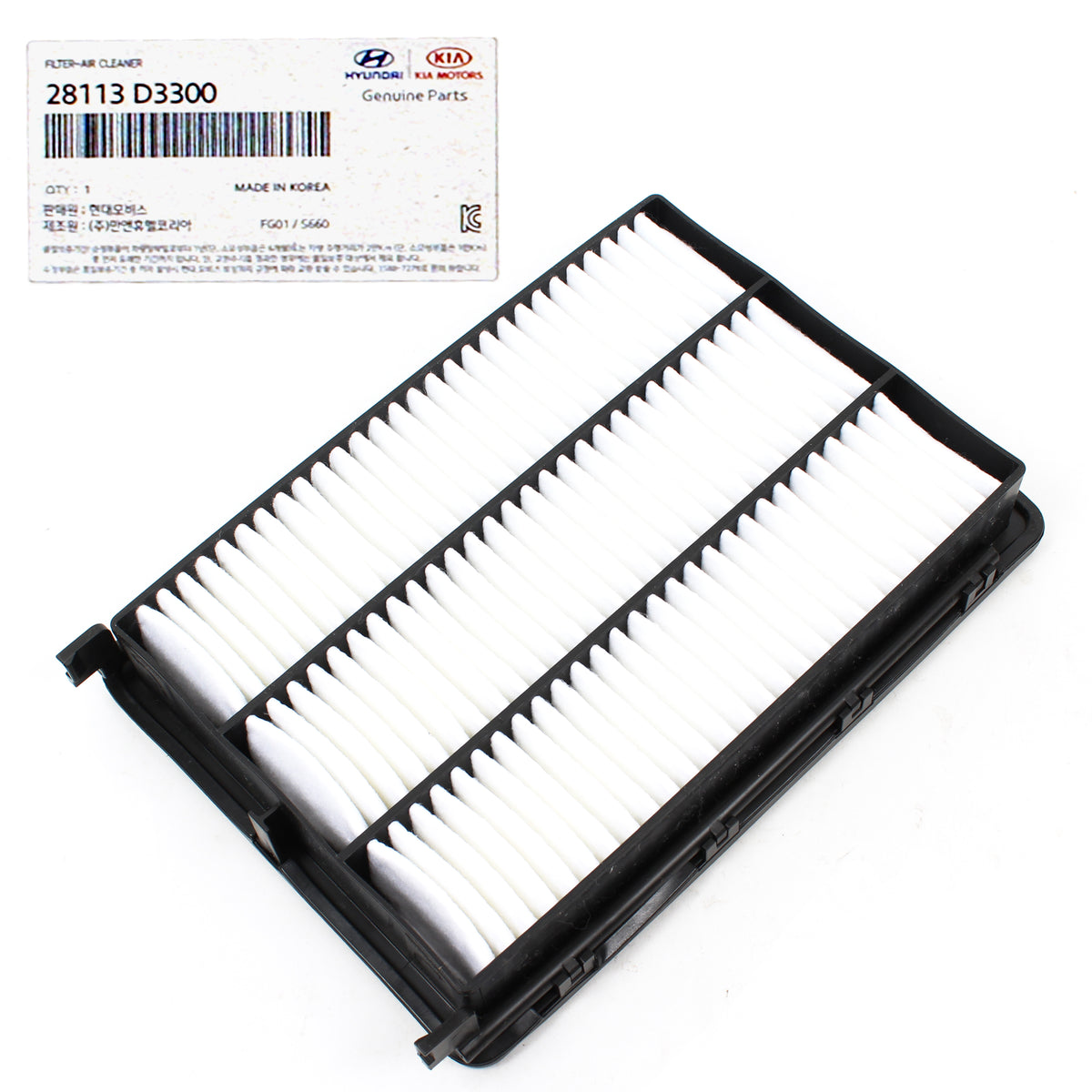 GENUINE Air Filter for 16-20 Hyundai Tucson 17-20 Kia Sportage 28113D3300