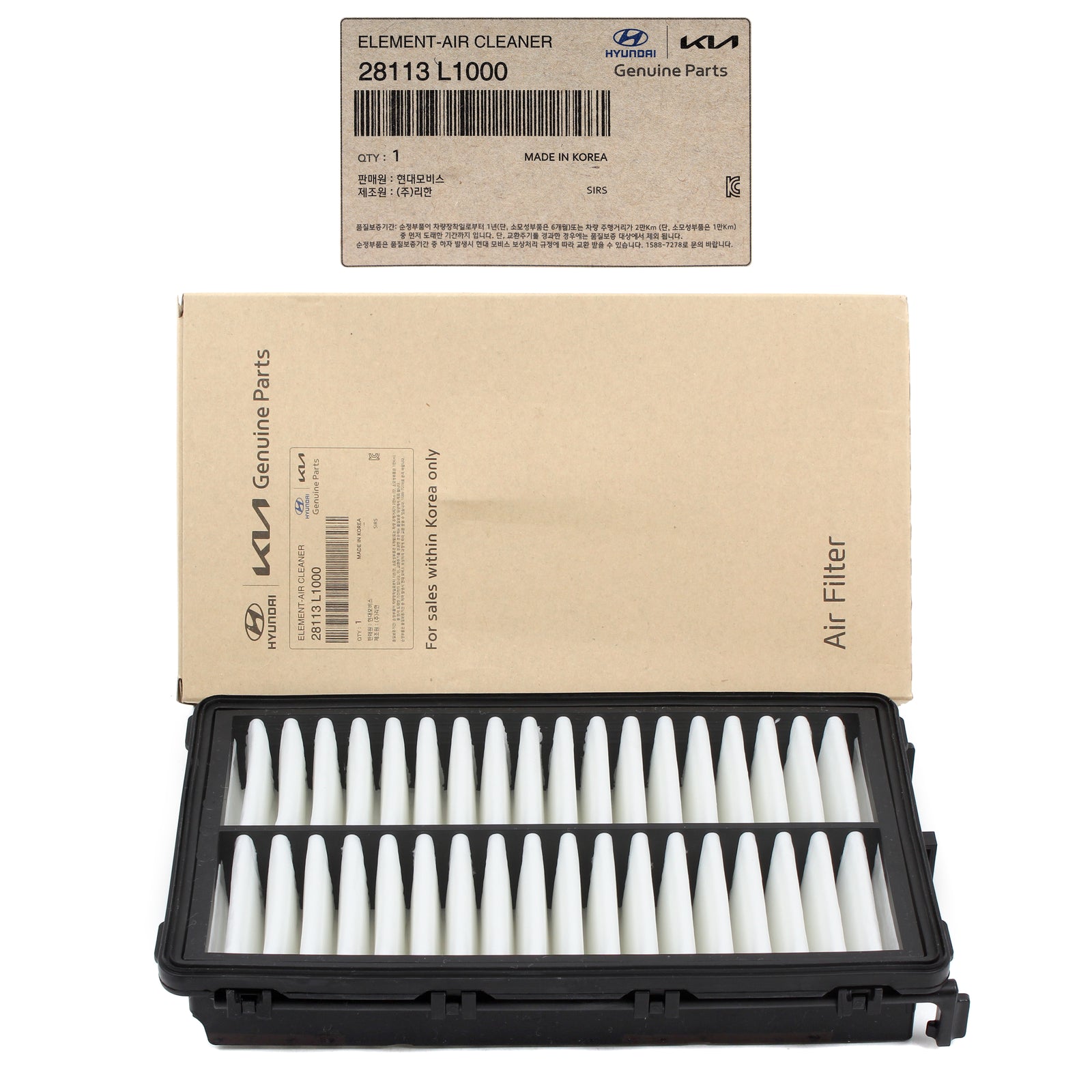 GENUINE OEM Air Filter for 2020-2022 Santa Cruz Santa Fe Sonata 28113L1000