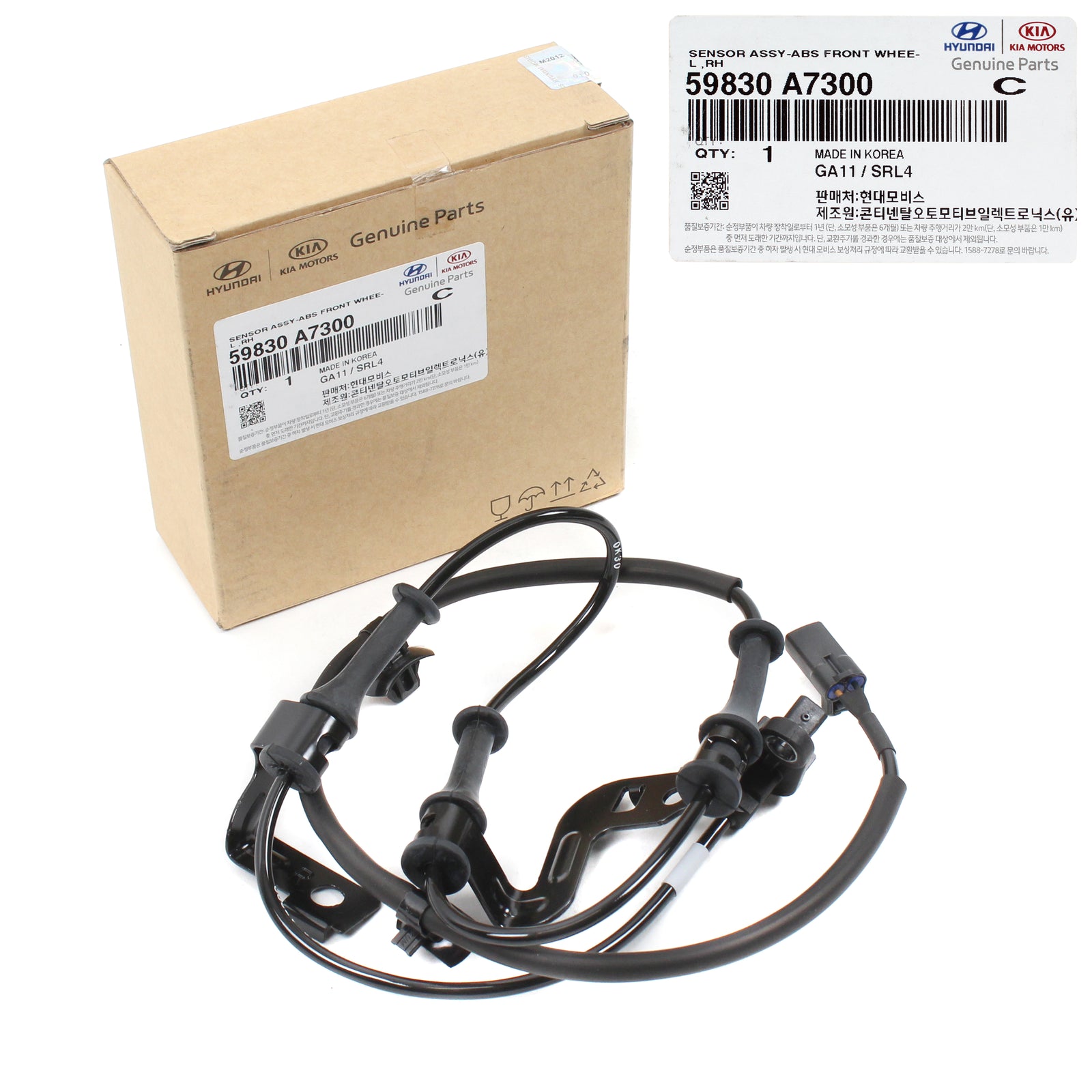 GENUINE ABS Wheel Speed Sensor FRONT RIGHT for 2014-2018 Kia Forte 59830A7300