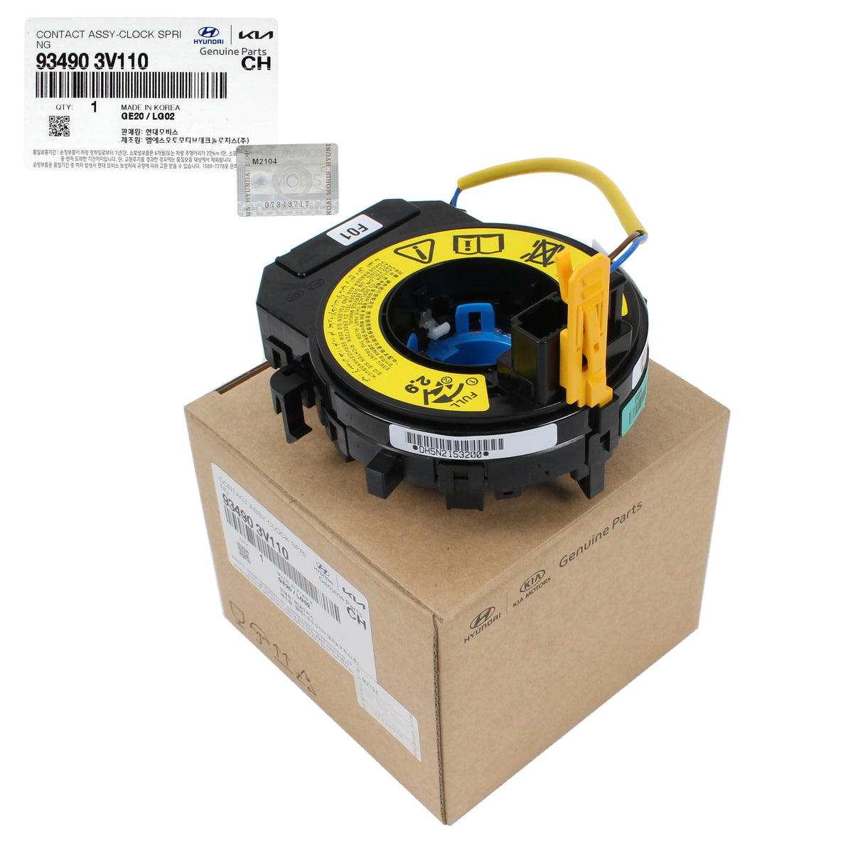 GENUINE SRS Steering Clock Spring for 20122017 Hyundai Veloster 93490