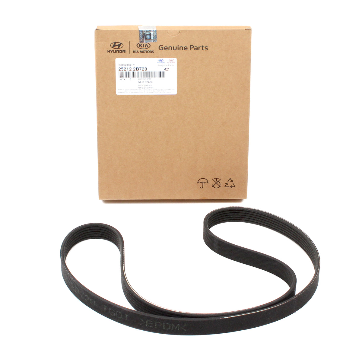 GENUINE Serpentine Belt for 13-20 Elantra Sonata Tucson Veloster 1.6L 252122B720