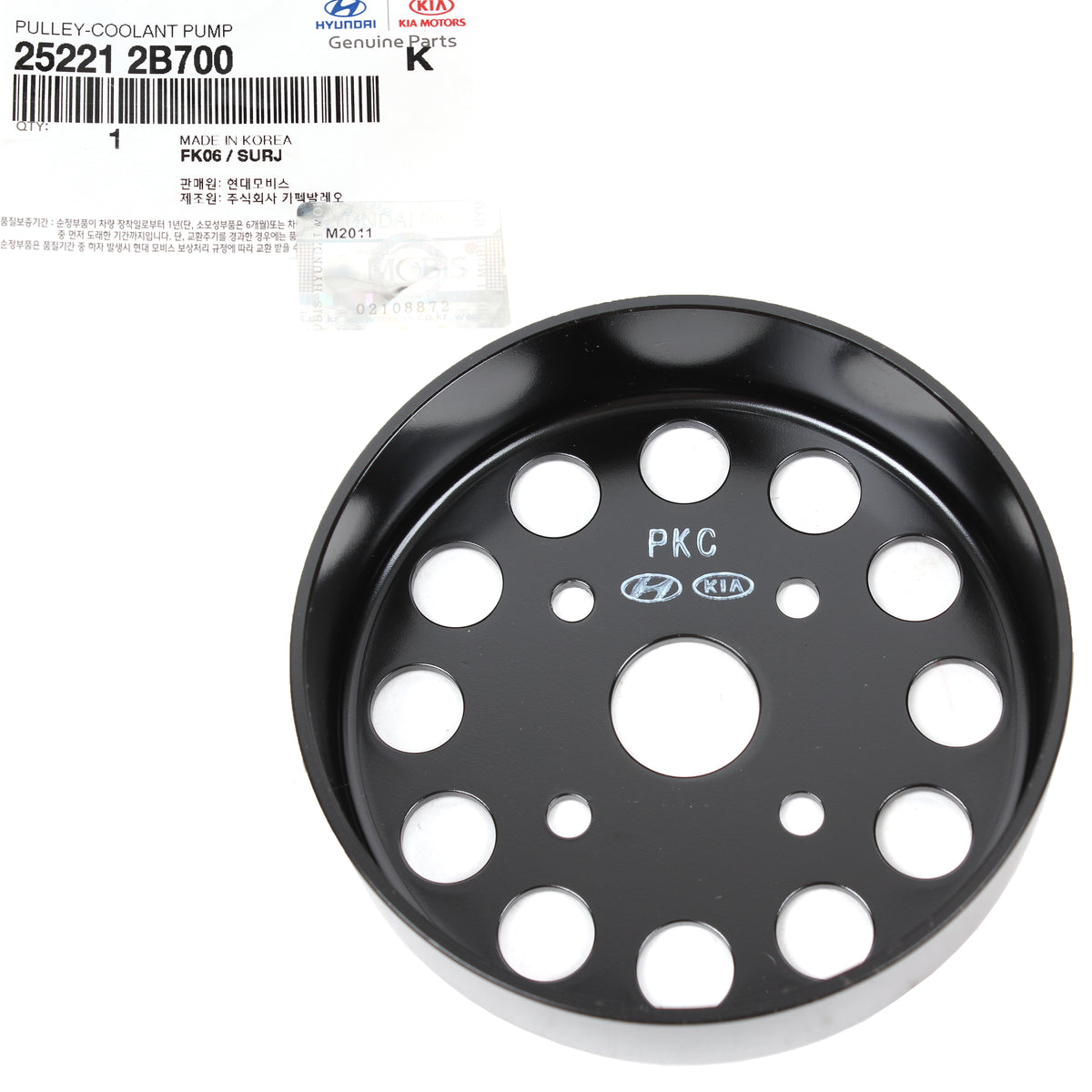 GENUINE Water Pump Pulley for 2012-2020 Hyundai Accent Veloster 252212B700