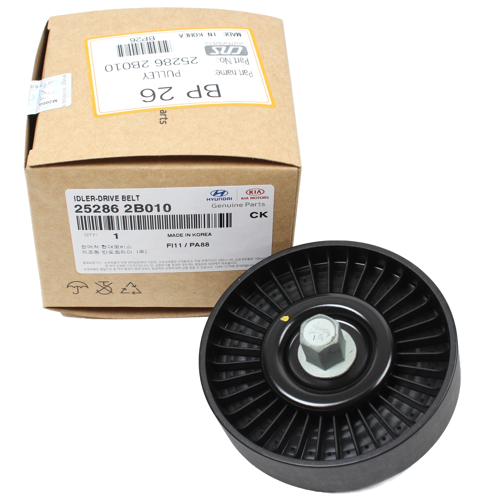 GENUINE Idler Pulley for 12-21 Forte Koup Forte5 Optima Rio Seltos Soul 1.6L