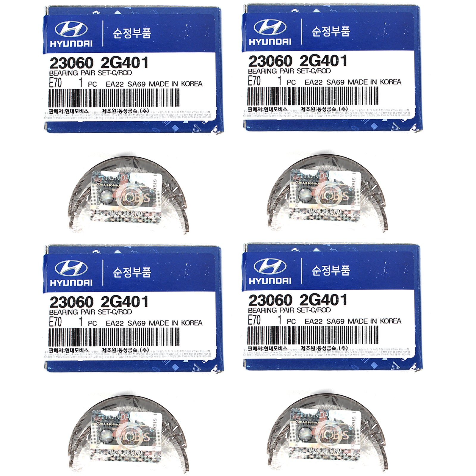 GENUINE Connecting Rod Bearing 4PACK for 2011-2018 Hyundai Kia 230602G401