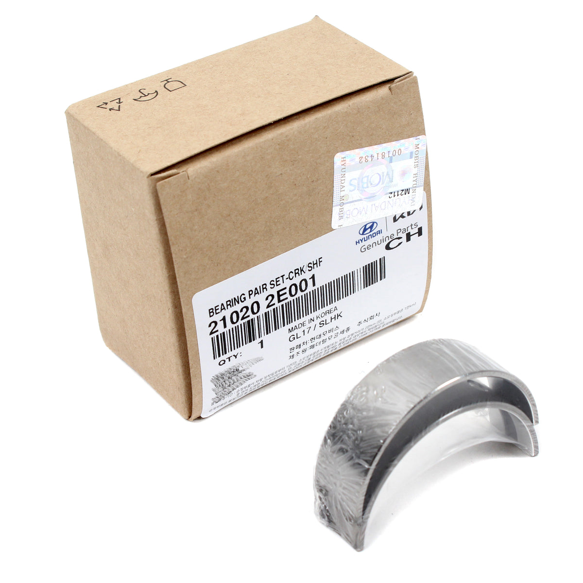 GENUINE Crankshaft Main Bearing STD-A for 15-21 Hyundai Kia 1.8L 2.0L 210202E001