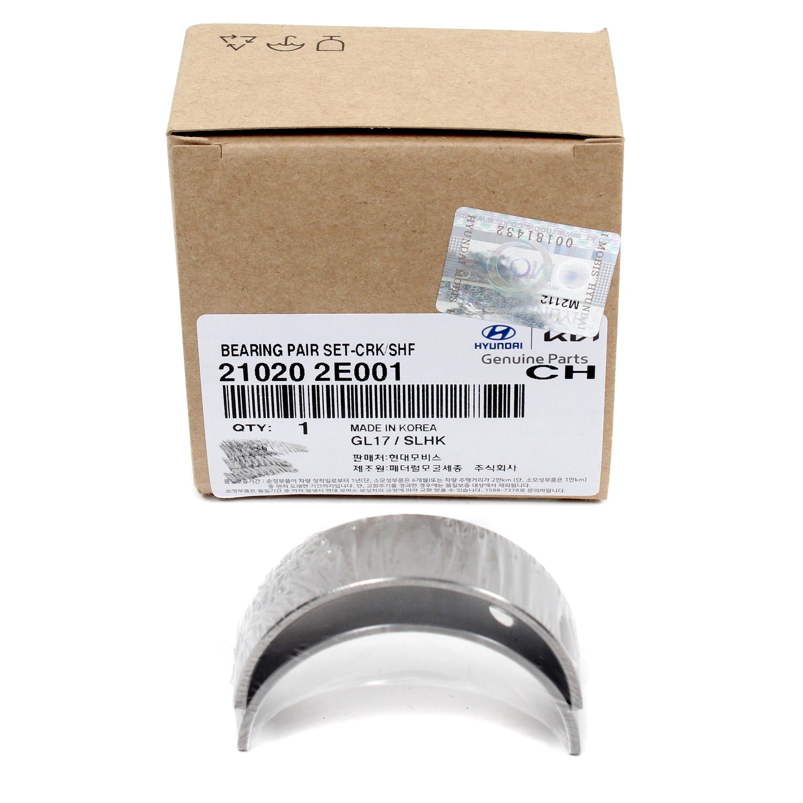 GENUINE Crankshaft Main Bearing STD-A for 15-21 Hyundai Kia 1.8L 2.0L 210202E001