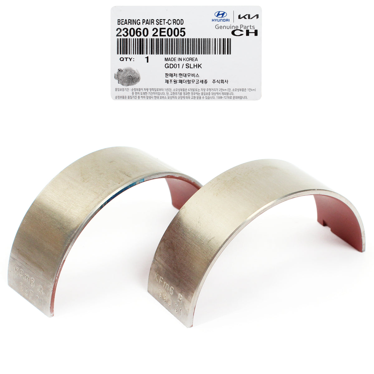 OEM Connecting Rod Bearing 4PCS for 11-20 Elantra Tucson Soul Forte 1.8L 2.0L