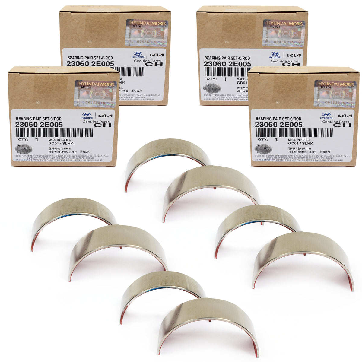 OEM Connecting Rod Bearing 4PCS for 11-20 Elantra Tucson Soul Forte 1.8L 2.0L