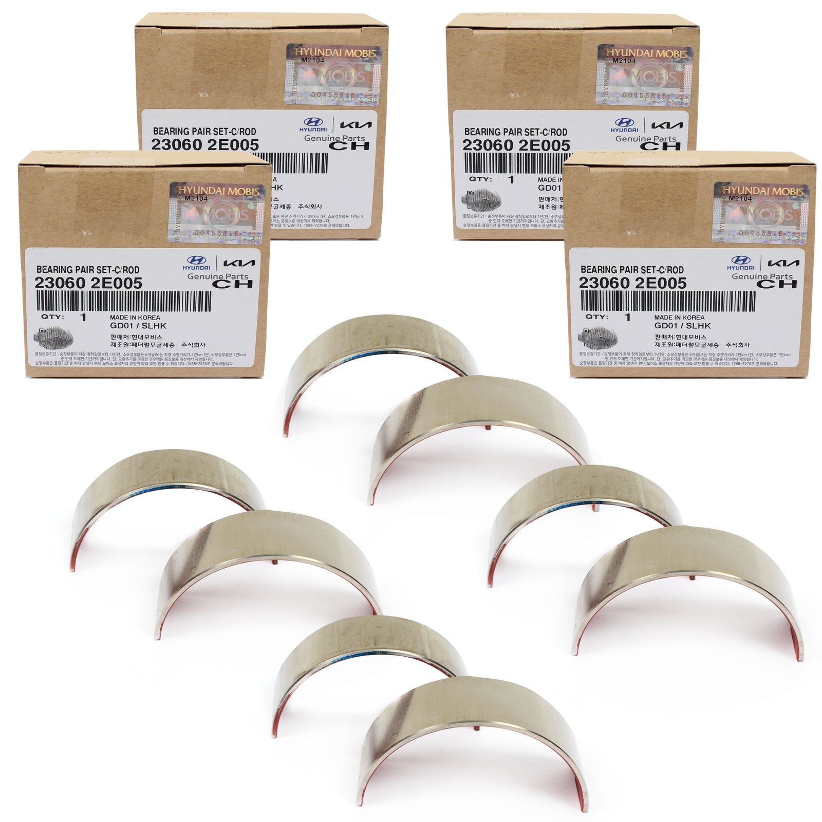 OEM Connecting Rod Bearing 4PCS for 11-20 Elantra Tucson Soul Forte 1.8L 2.0L