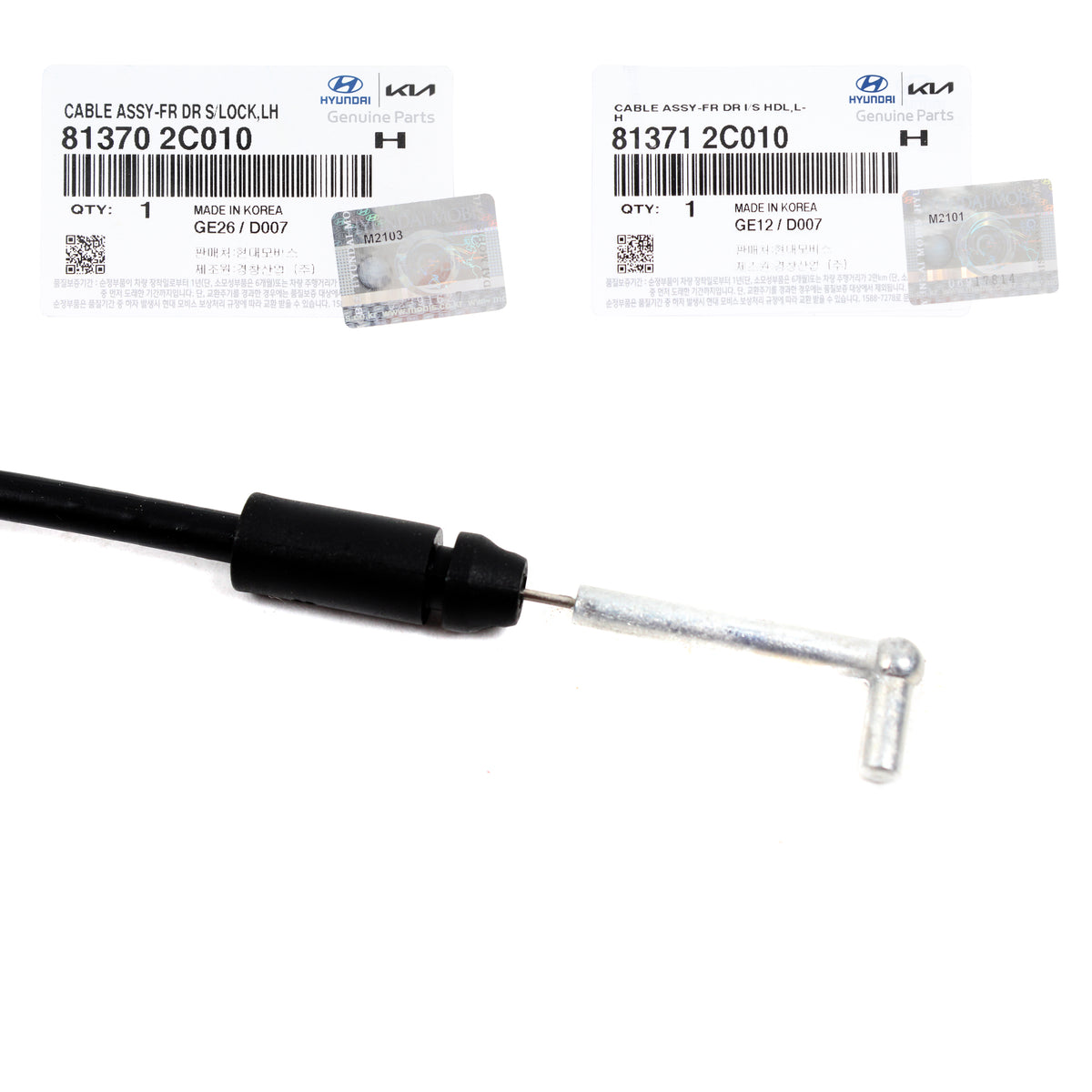 GENUINE Front Door Cables LEFT &amp; RIGHT for 03-08 Hyundai Tiburon 813702C010