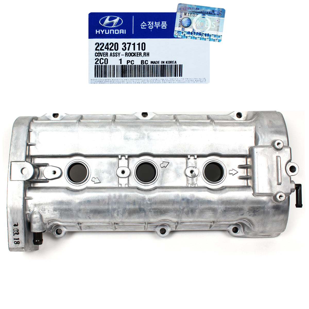 GENUINE Engine Valve Cover &amp; Gasket RIGHT for Santa Fe Sonata Tiburon Optima 2.7