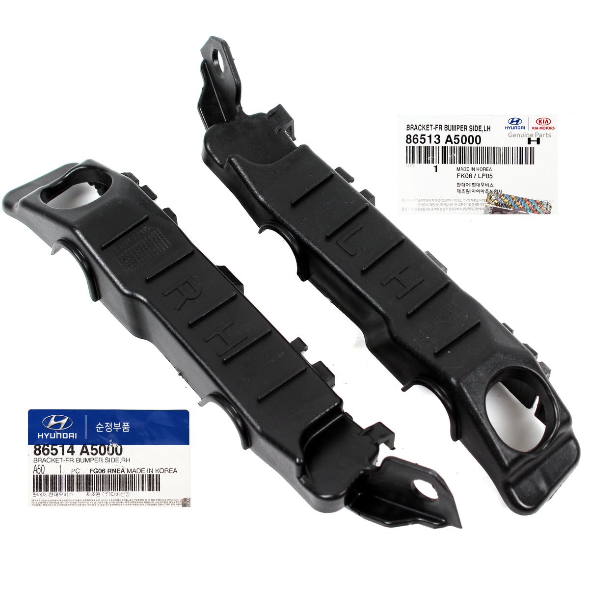 OEM Front Bumper Bracket LEFT &amp; RIGHT for 13-17 Hyundai Elantra GT 86514A5000