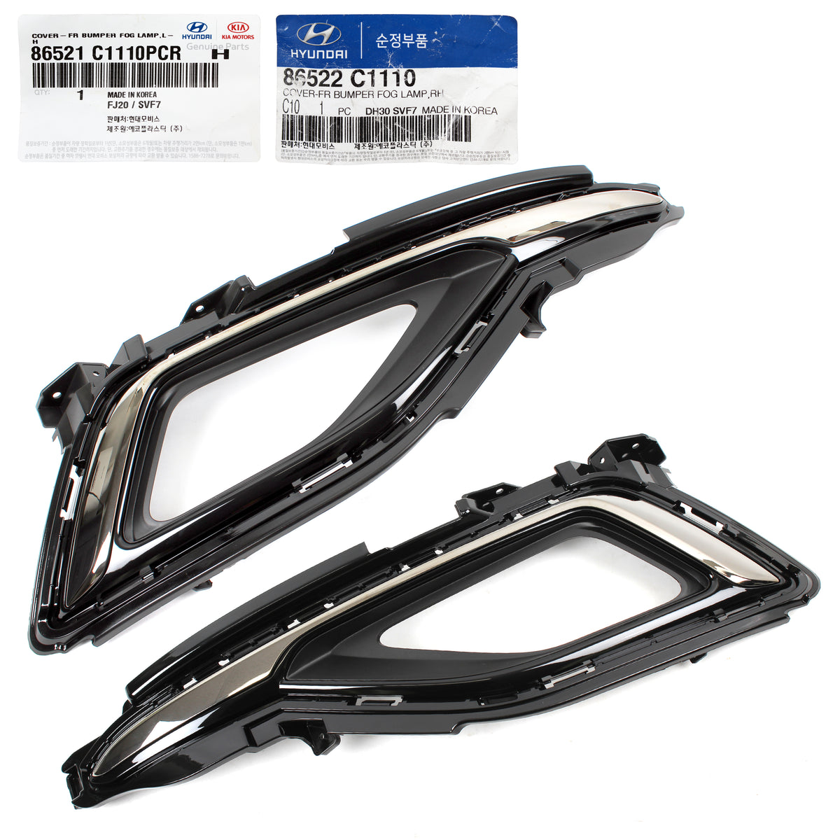 GENUINE Fog lamp Light Cover Bezel LH &amp; RH for 15-17 Hyundai Sonata 86522C1110