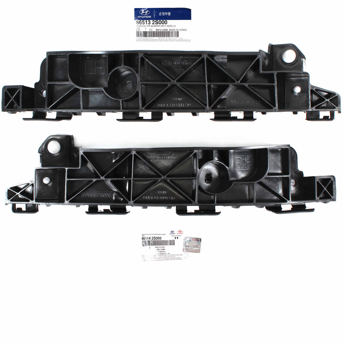 GENUINE Front Bumper Bracket LEFT &amp; RIGHT for 11-15 Hyundai Tucson 865142S000