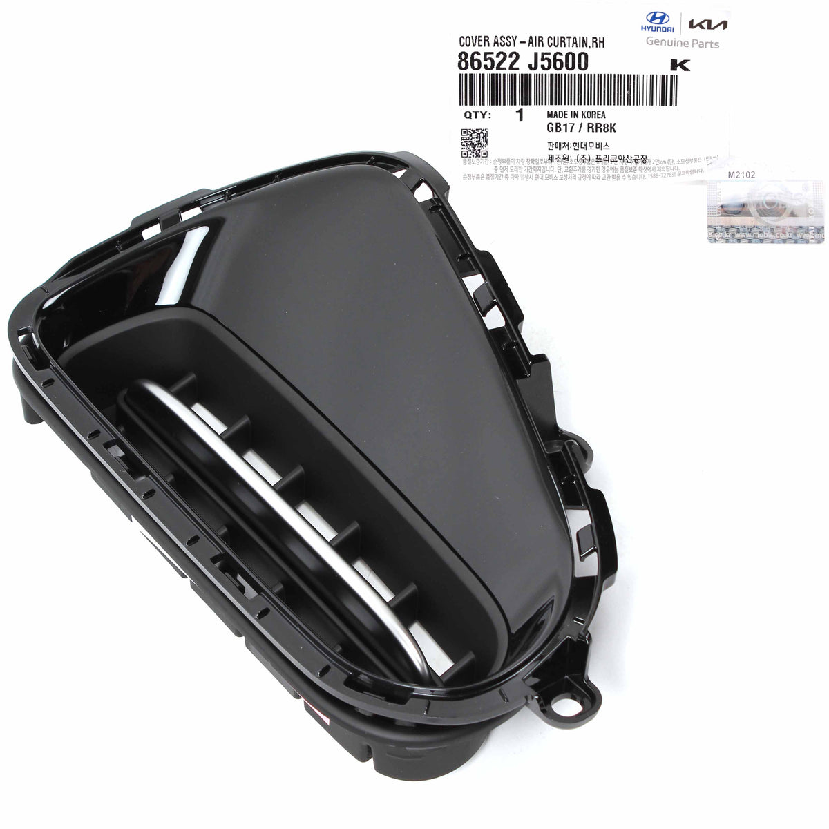 GENUINE Bumper Air Vent Cover LEFT &amp; RIGHT for 18-22 Kia Stinger 3.3L 86522J5600