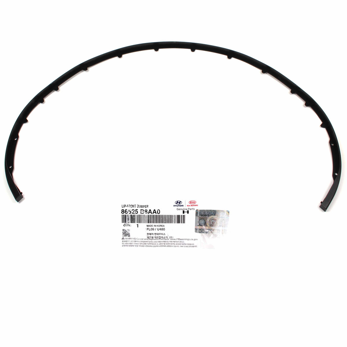 GENUINE Front Bumper Lower Lip Spoiler for 17-19 Hyundai Santa Fe 86525B8AA0