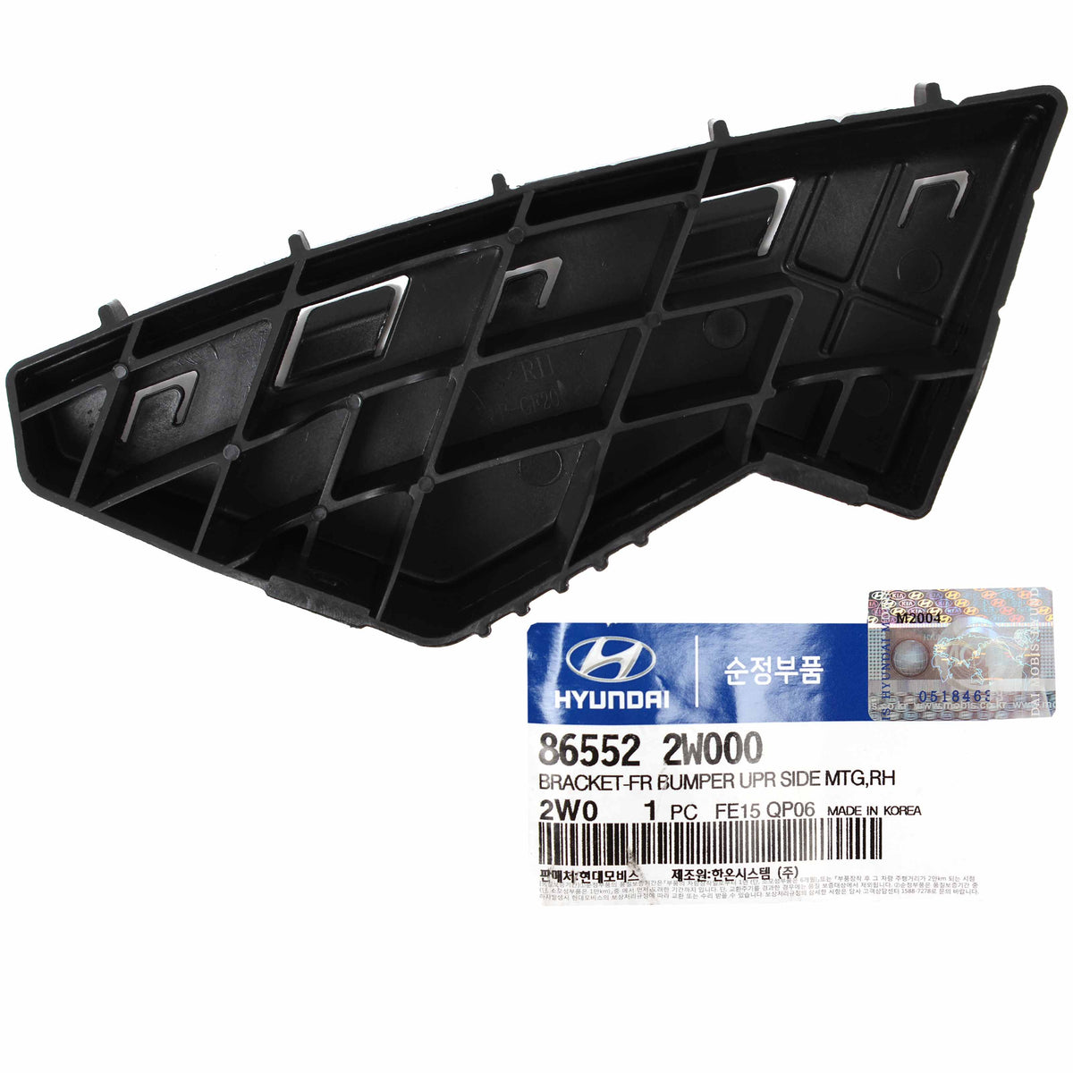 Front Bumper Bracket RIGHT PASSENGER GENUINE for 2013-2019 Santa Fe 865522W000