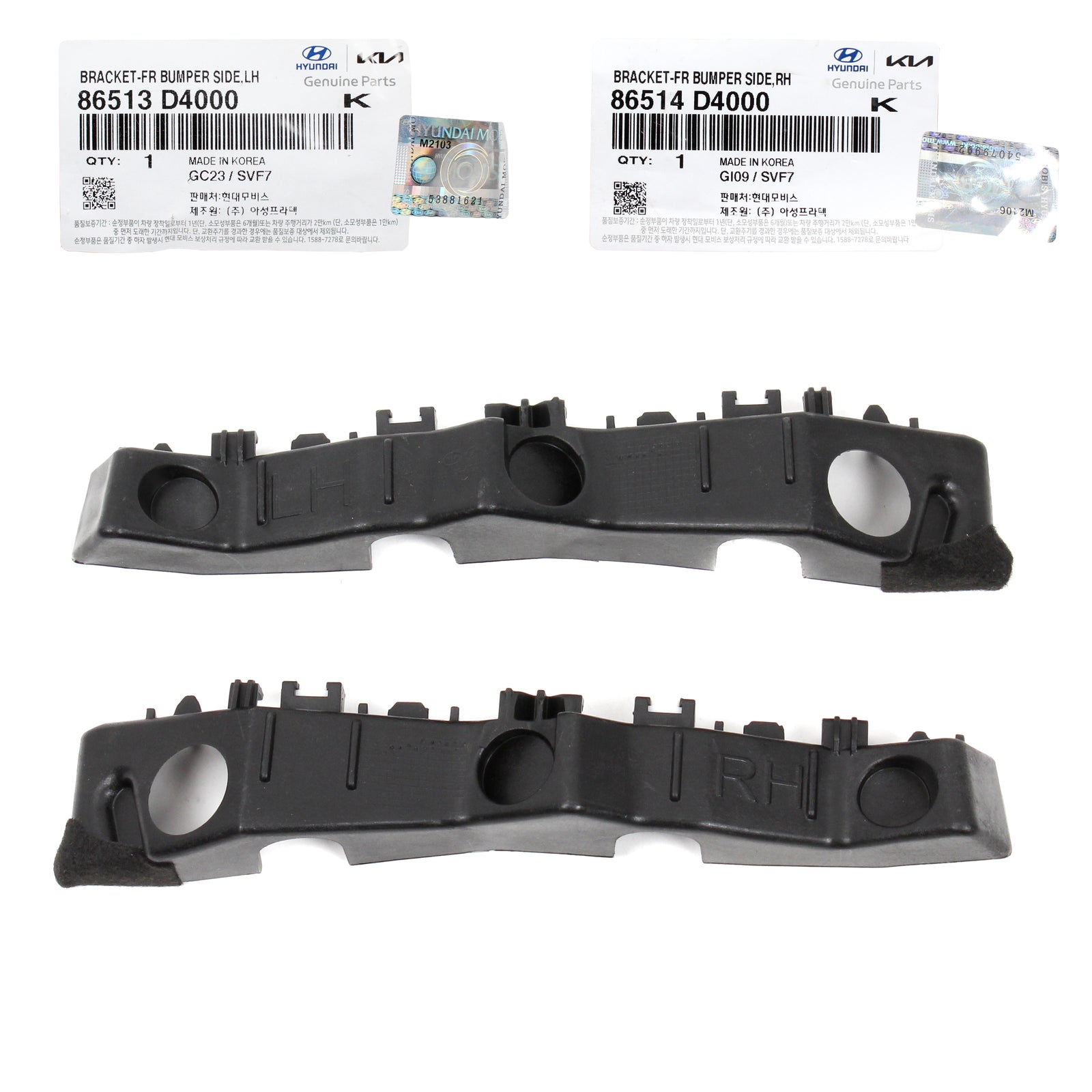 GENUINE Kia Optima 2016-2020 for Front Bumper Bracket LEFT & RIGHT 86514D5000