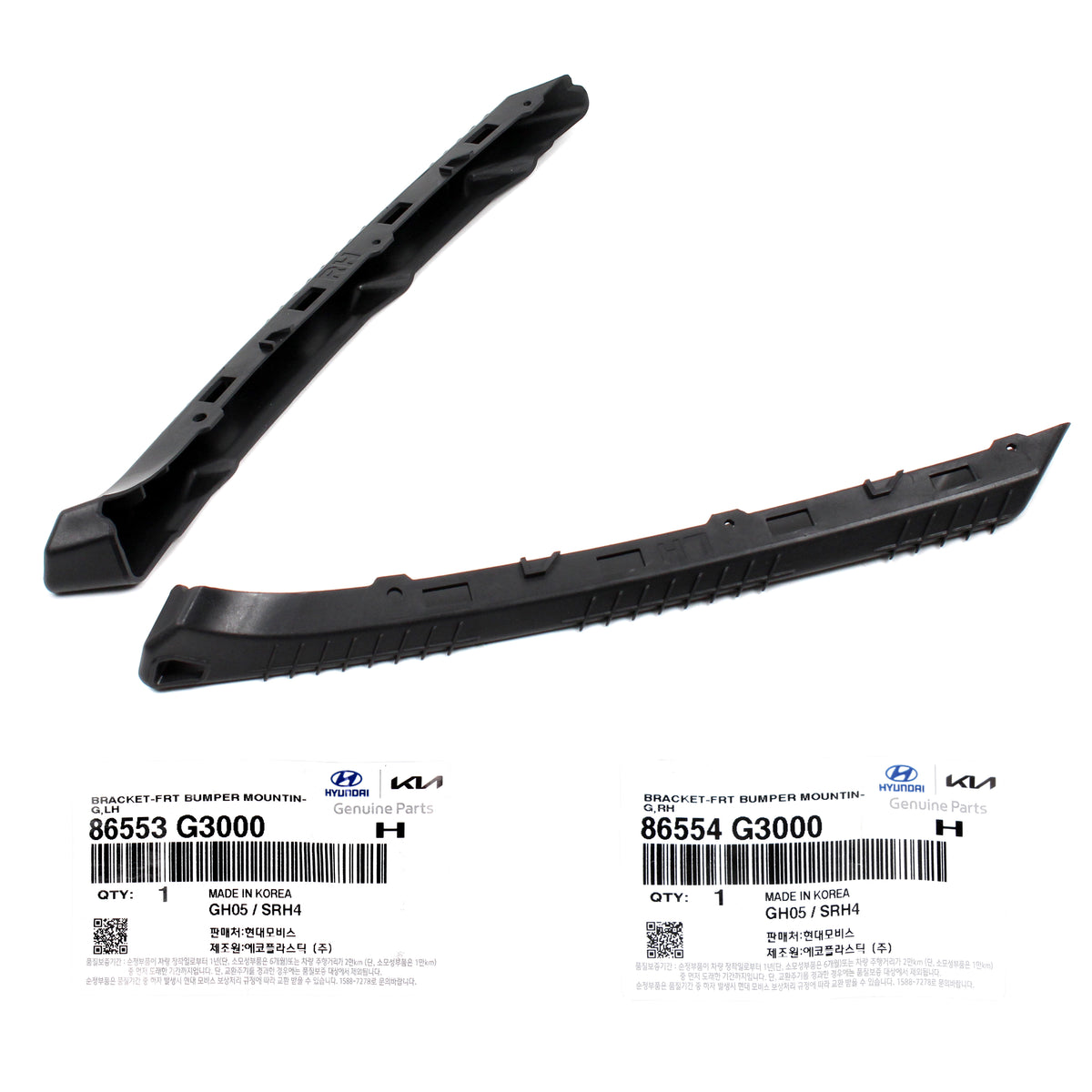 GENUINE Front Bumper Bracket LH &amp; RH for 18-20 Hyundai Elantra GT 86554G3000