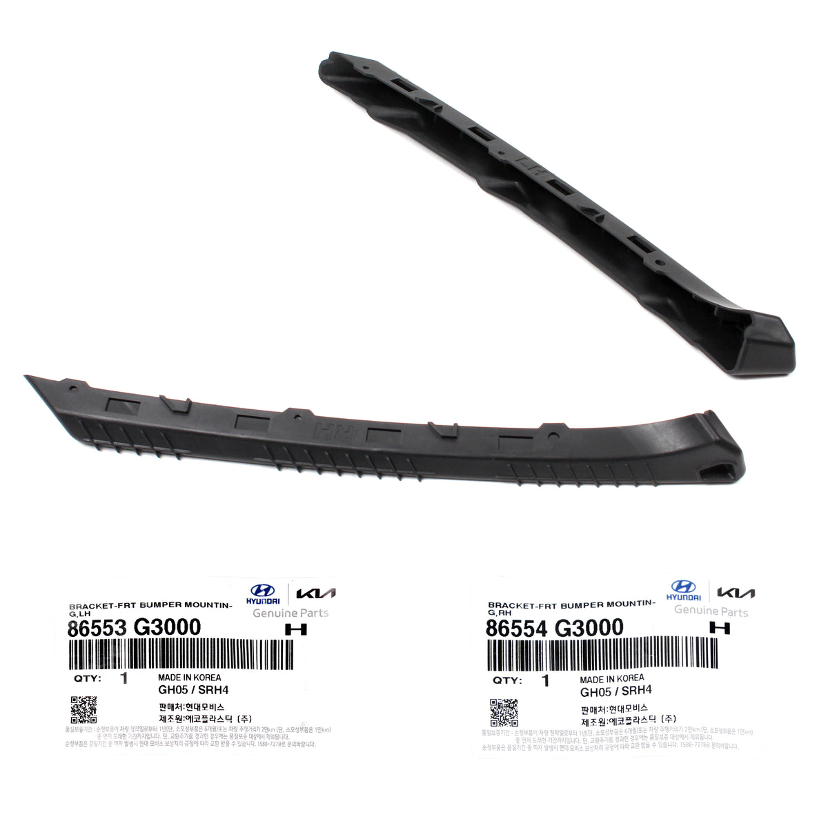 GENUINE Front Bumper Bracket LH &amp; RH for 18-20 Hyundai Elantra GT 86554G3000