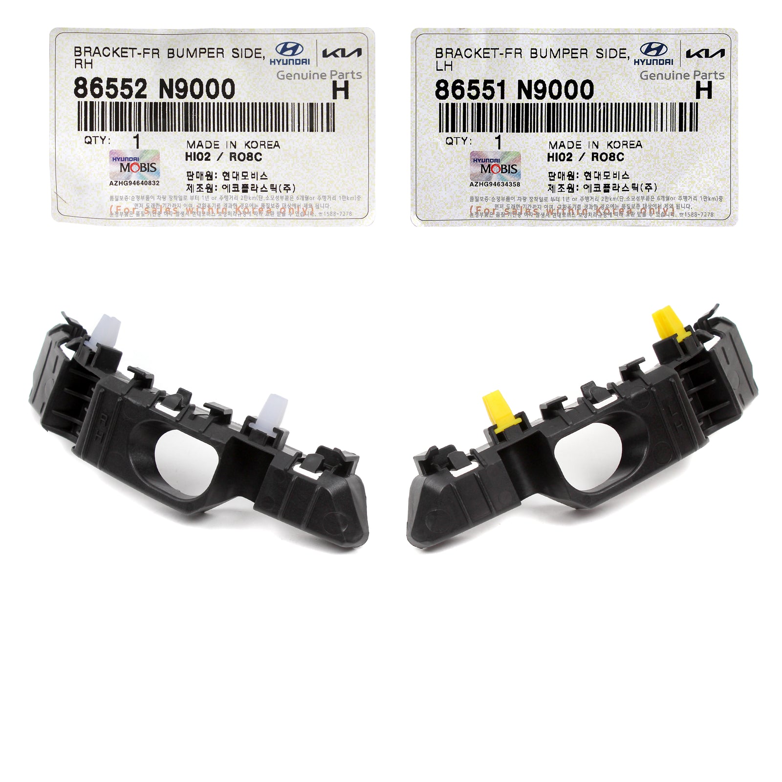 GENUINE Front Bumper Bracket LEFT & RIGHT for 22-23 Hyundai Tucson 86552N9000