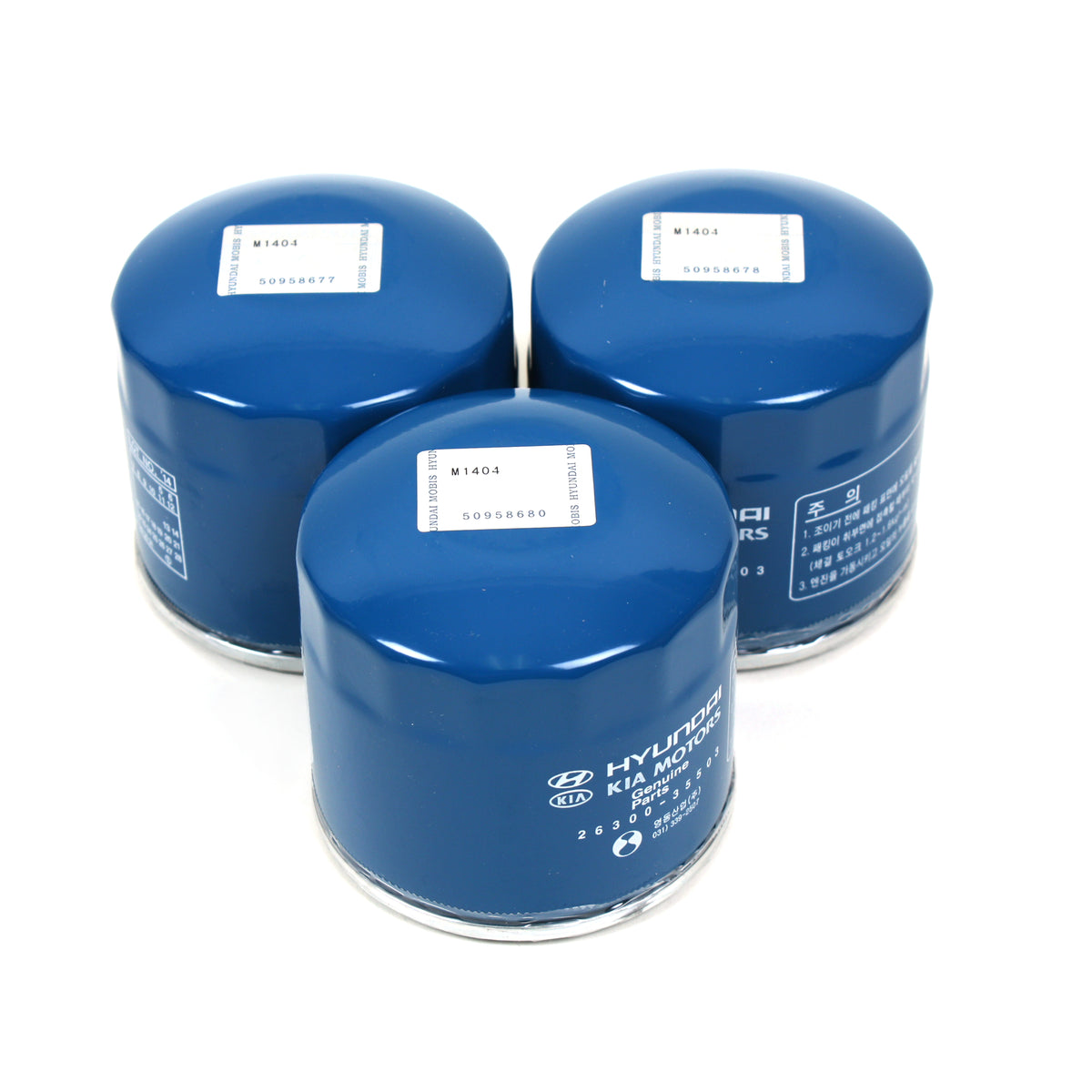 GENUINE Engine Oil Filter &amp; Washers 3PACK for Hyundai Kia 2630035500