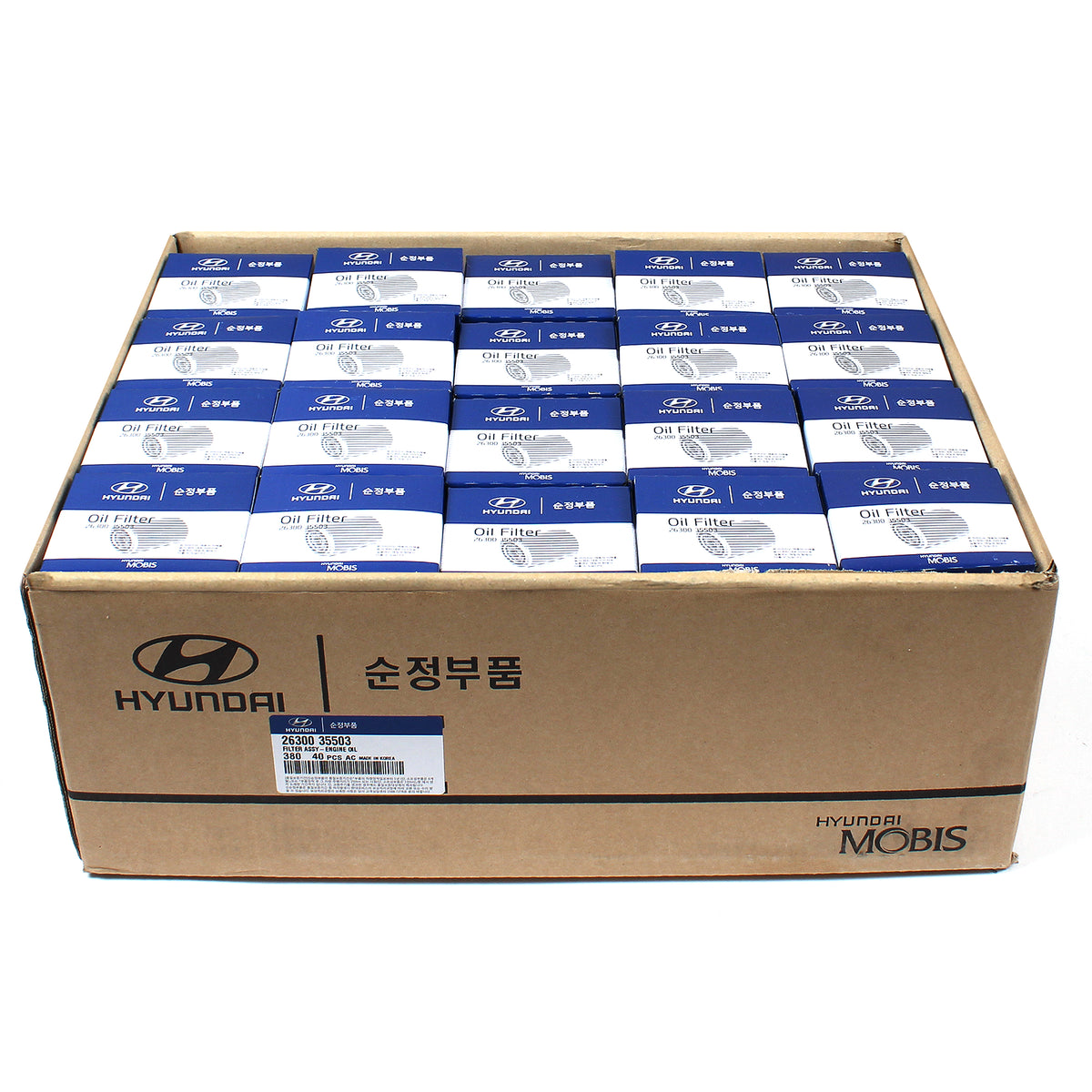 GENUINE OEM Engine Oil Filter &amp; Washers 40PACK for Hyundai Kia 2630035504