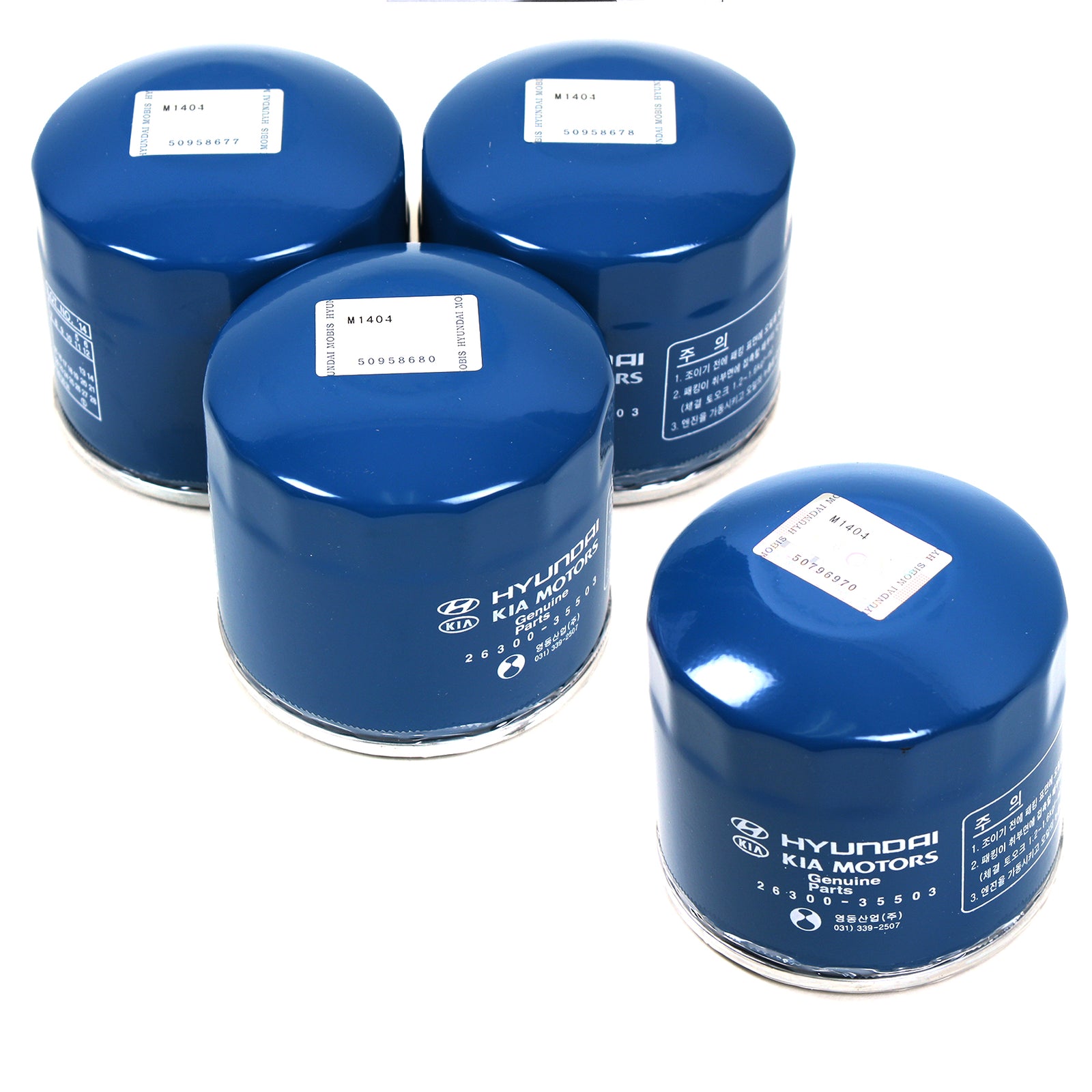 GENUINE Oil Filters & Washers 4PACK for Hyundai Kia 2630035503