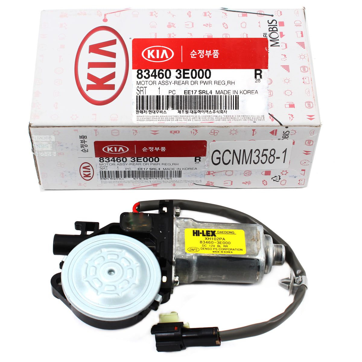 GENUINE Power Window Motor RIGHT PASSENGER for 03-09 Kia Sorento OEM 834603E000