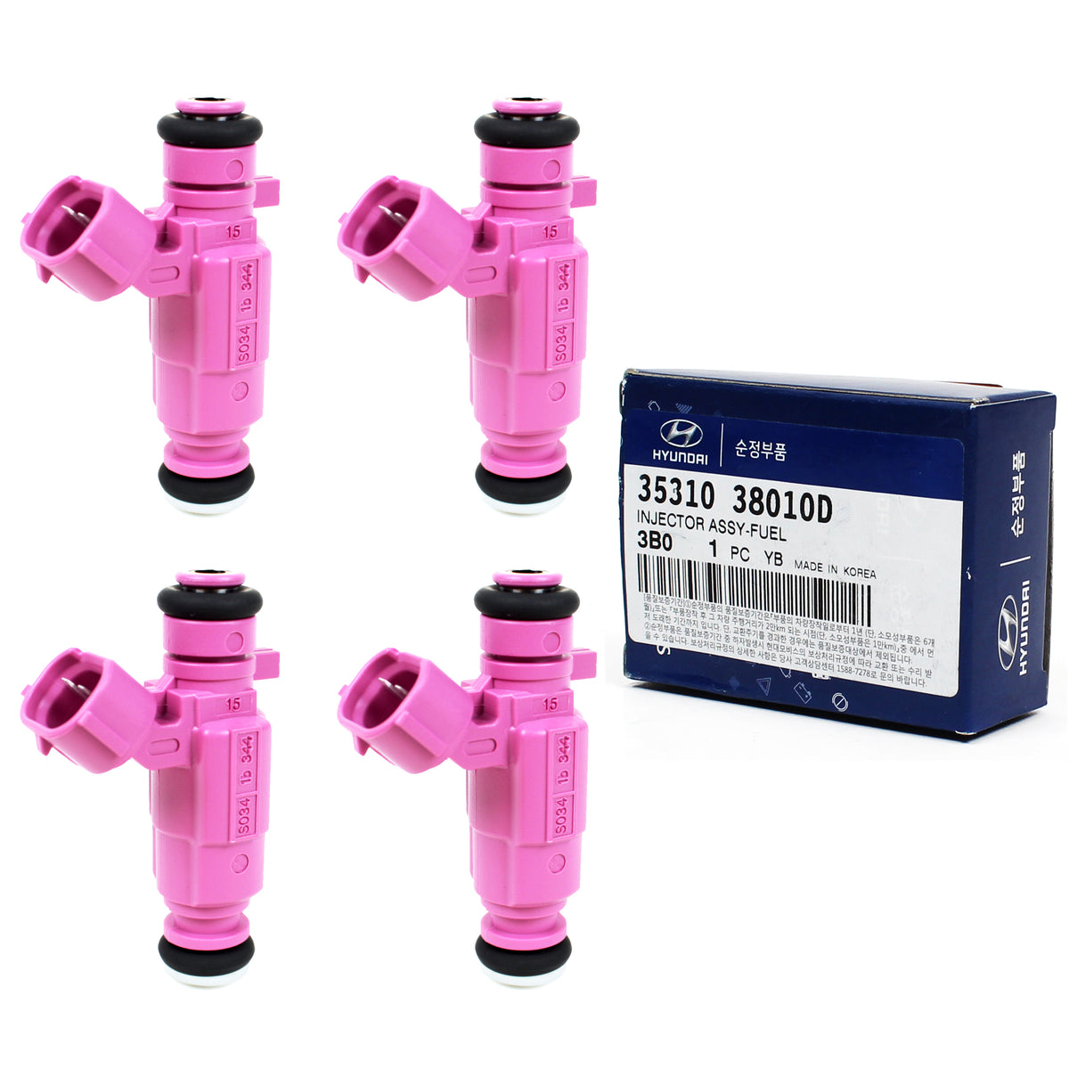 GENUINE Fuel Injector 4pcs for 99-06 Hyundai Sonata Kia Optima 2.4L 3531038010D