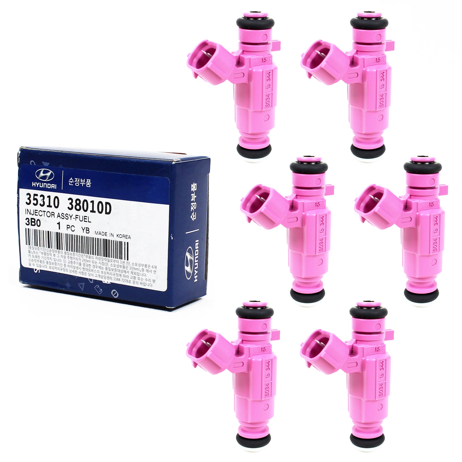 GENUINE Fuel Injector 6pcs for 02-06 Santa Fe XG350 Sedona Sorento 3531038010