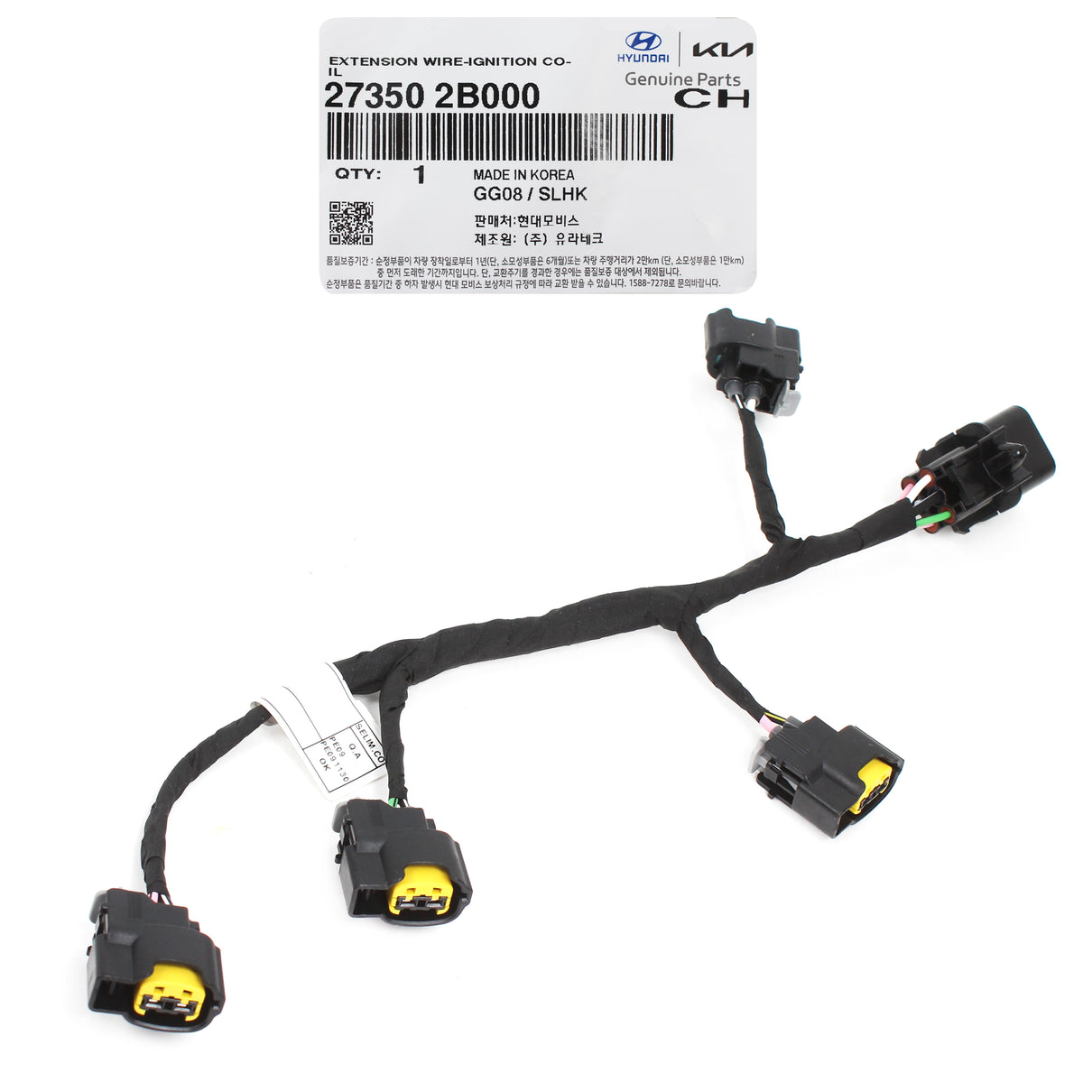 GENUINE Ignition Coil Wire Harness for 10-14 Veloster Rio Soul 273502B000
