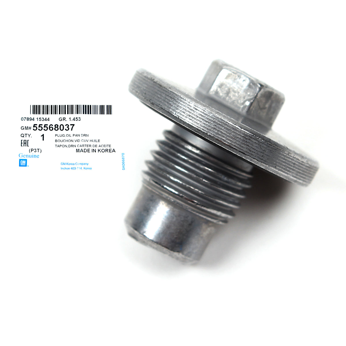 GENUINE Oil Drain Plug 11-16 Chevy Encore ELR Cruze Sonic Trax Volt 55568037
