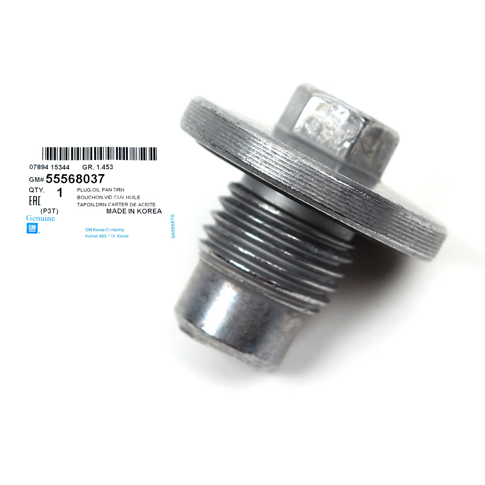 GENUINE Oil Drain Plug 11-16 Chevy Encore ELR Cruze Sonic Trax Volt 55568037