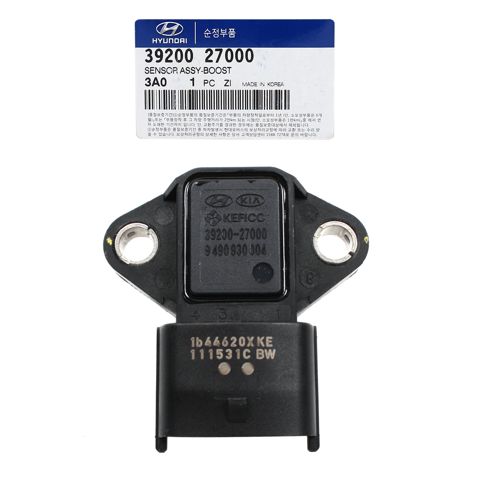 GENUINE Boost Sensor for 10-12 Hyundai Genesis Coupe 2.0L Turbo OEM 3920027000