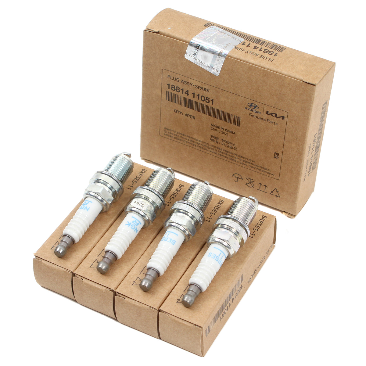 Valve Cover Set &amp; NGK Spark Plug &amp; Ignition Coil for 2006-2011 Accent Rio