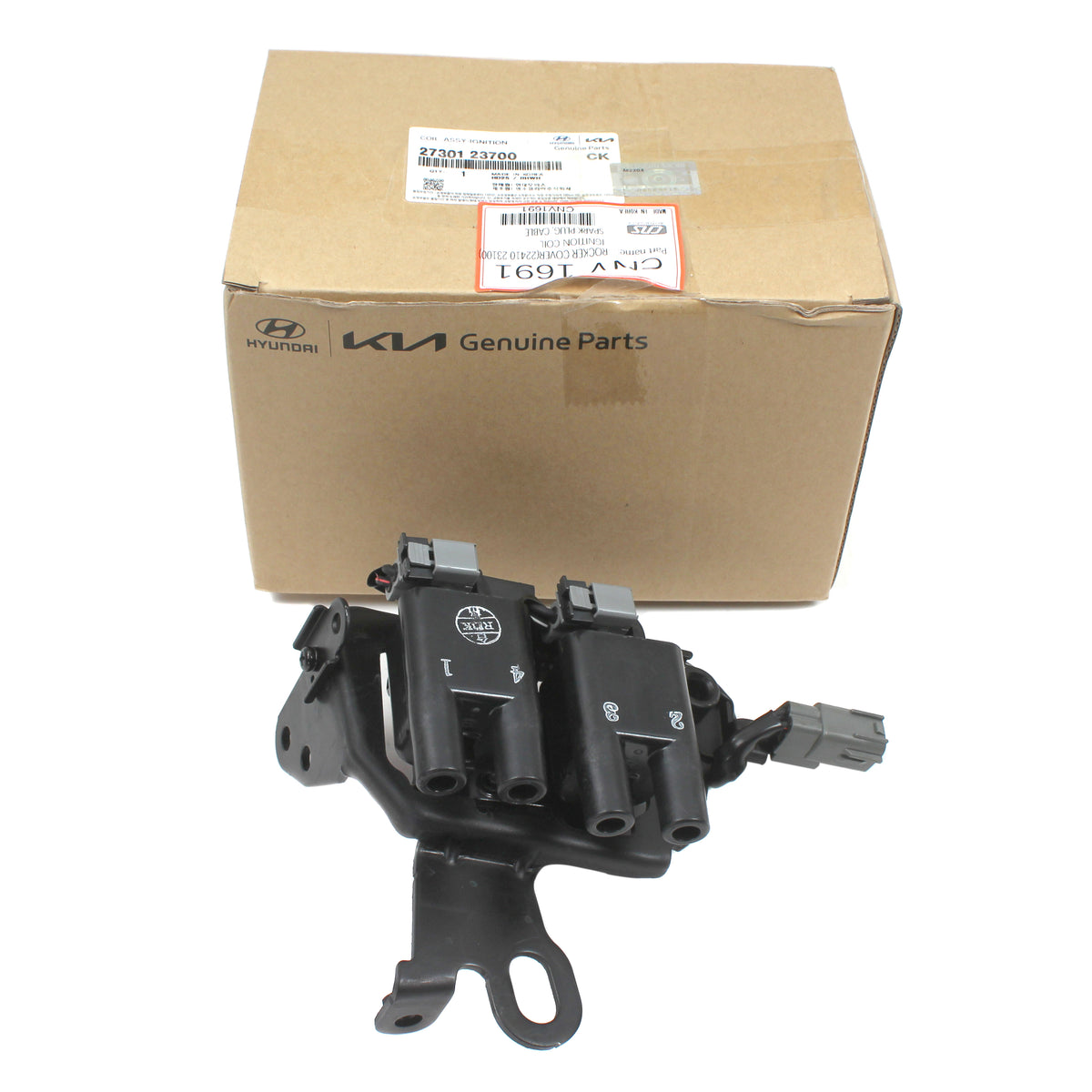 GENUINE Valve Cover &amp; Gasket Spark Plugs Wire Ignition Coil for Hyundai Kia 2.0L