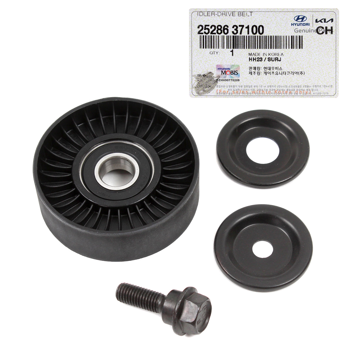 GENUINE Serpentine Belt &amp; Tensioner &amp; Pulley Kit for 04-10 Hyundai Kia 2.7L