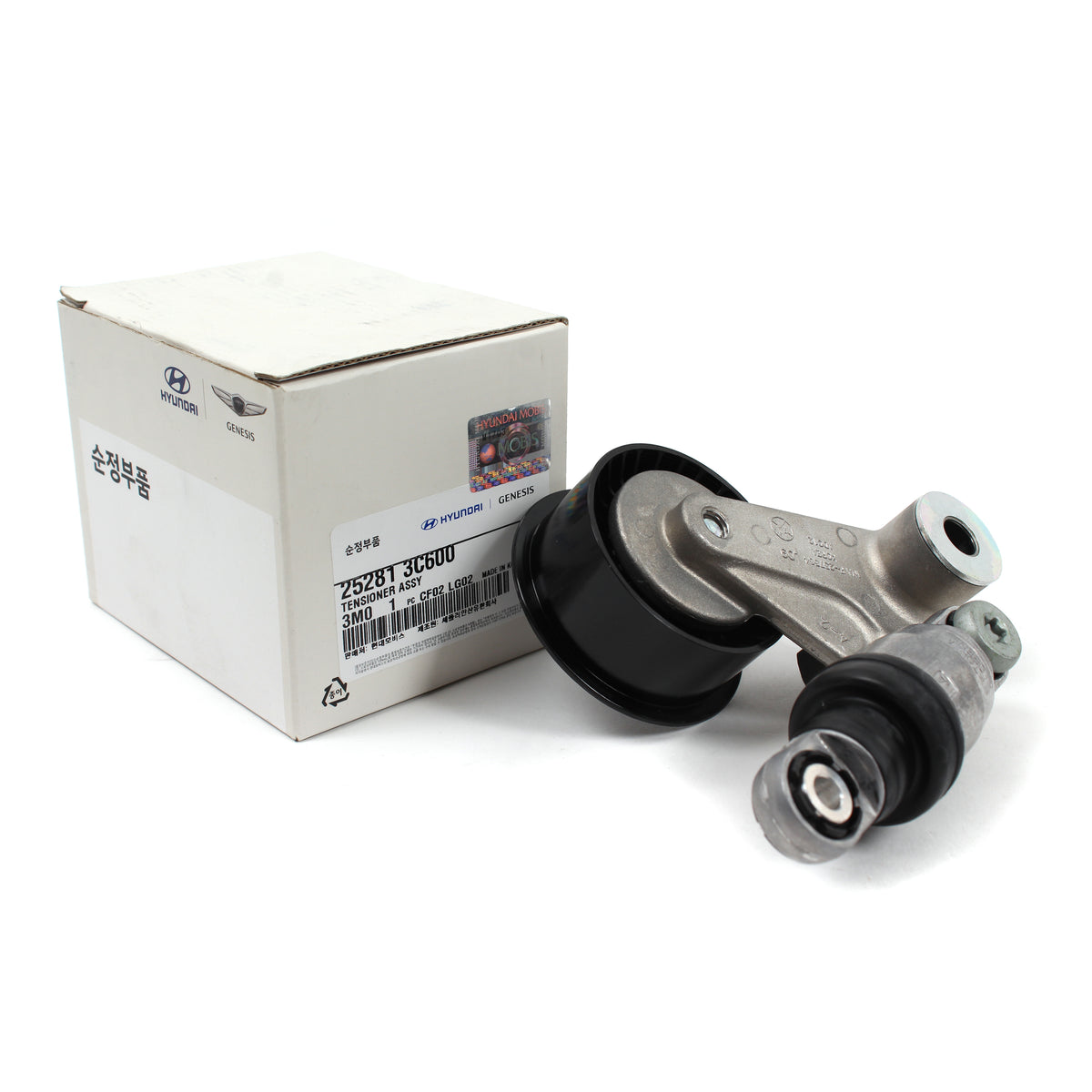 V-Ribbed Belt &amp; A/C Belt Tensioner Kit Fits 2009-2014 Hyundai Genesis Sedan 3.8L