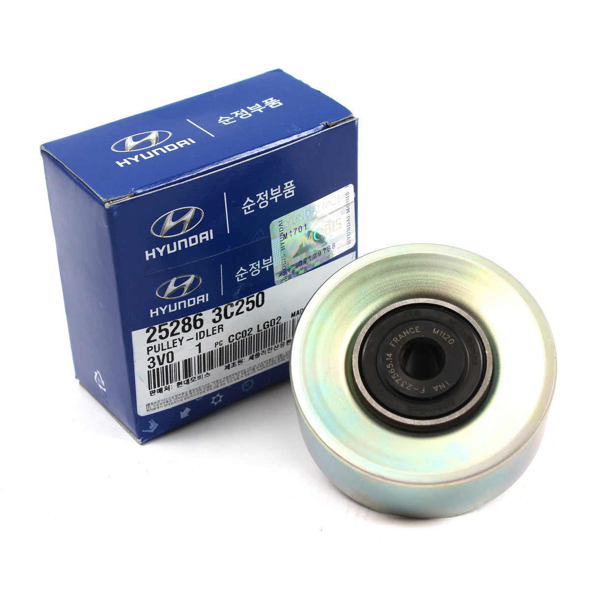 V-Ribbed Belt &amp; A/C Belt Tensioner Kit Fits 2009-2014 Hyundai Genesis Sedan 3.8L