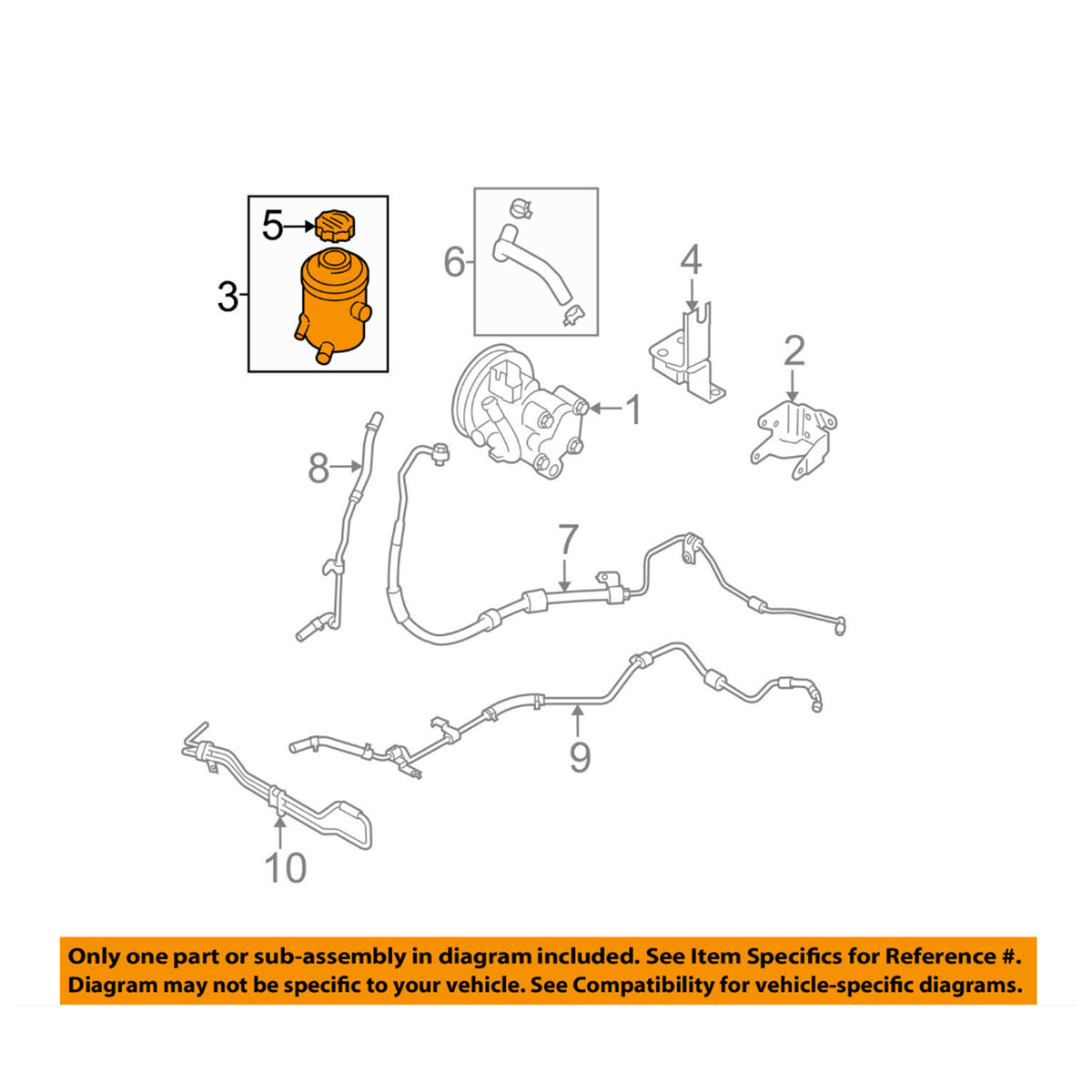 Fits 06 - 11 HYUNDAI ACCENT / KIA RIO RIO5 1.6L (1599cc) DOHC L4 16V, "ALPHA II G4ED" GENUINE POWER STEERING RESERVOIR