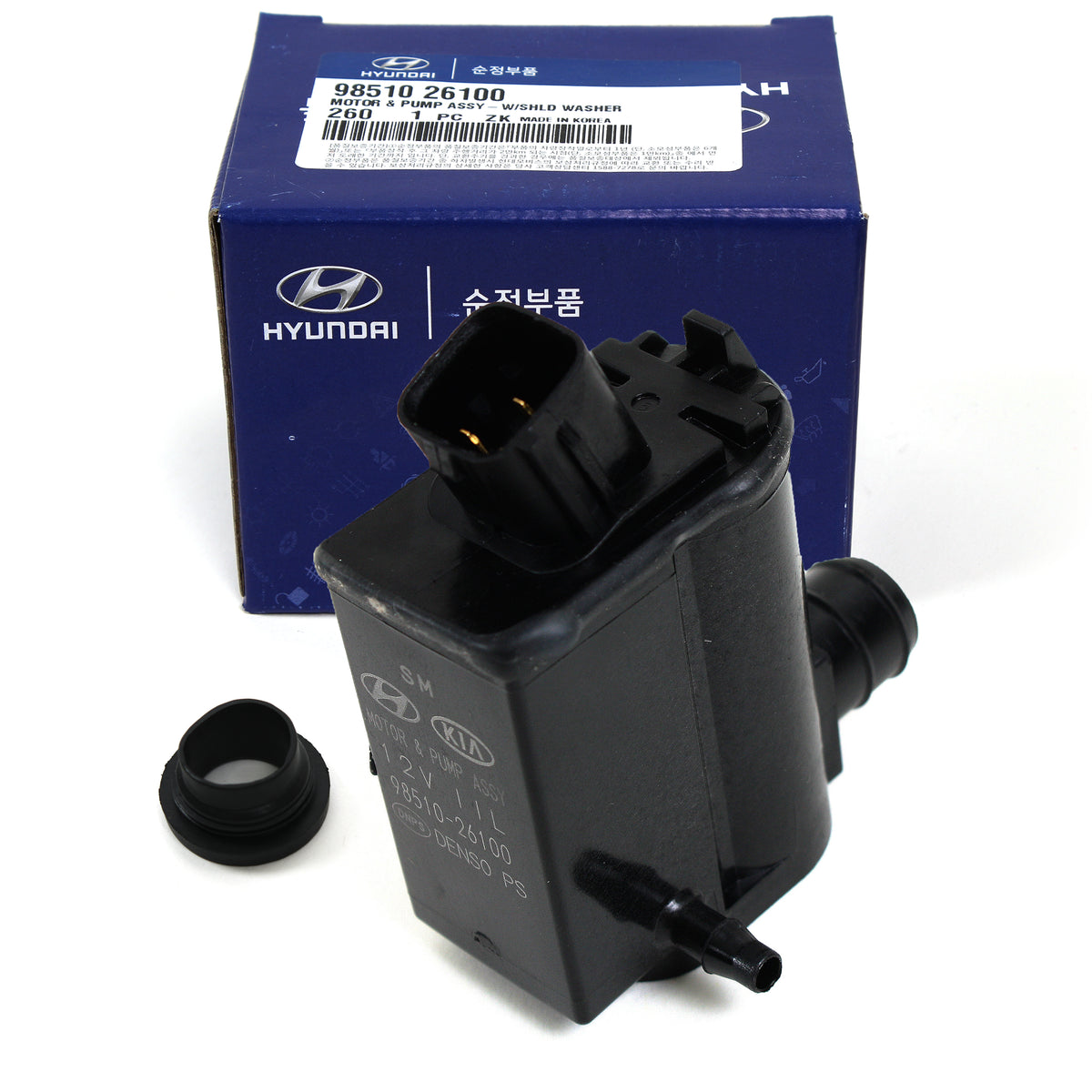 GENUINE Washer Pump &amp; Grommet for 01-06 Hyundai Elantra Santa Fe OEM 9851026100