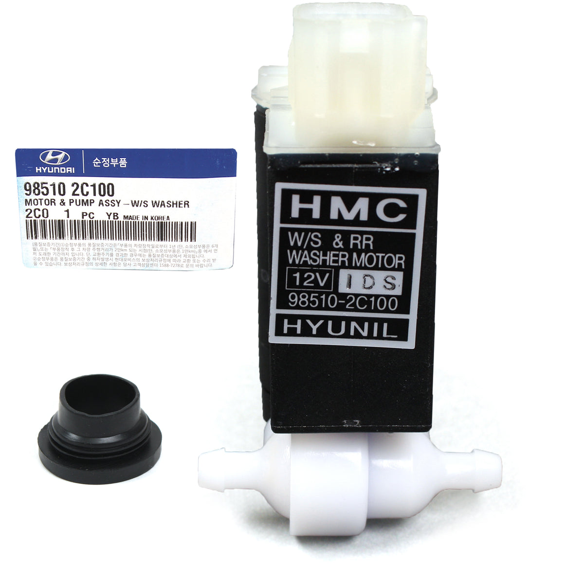 GENUINE Washer Pump &amp; Grommet REAR for 03-09 Tiburon Tucson OEM 985102C100