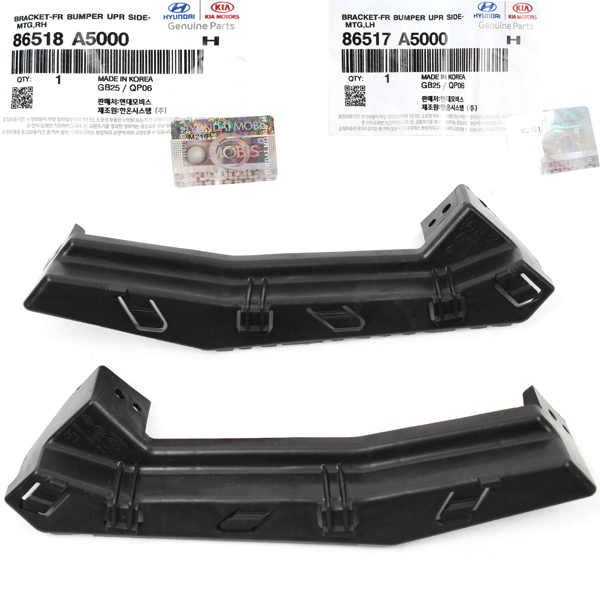 OEM Front Bumper Bracket LEFT &amp; RIGHT for 13-17 Hyundai Elantra GT 86518A5000