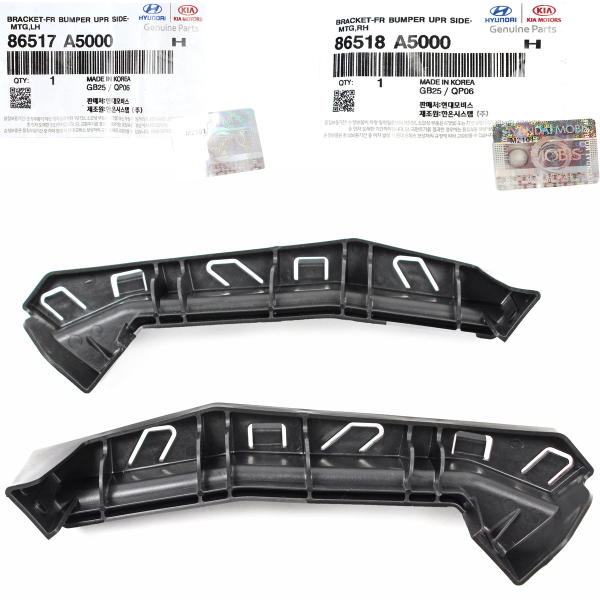 OEM Front Bumper Bracket LEFT &amp; RIGHT for 13-17 Hyundai Elantra GT 86518A5000