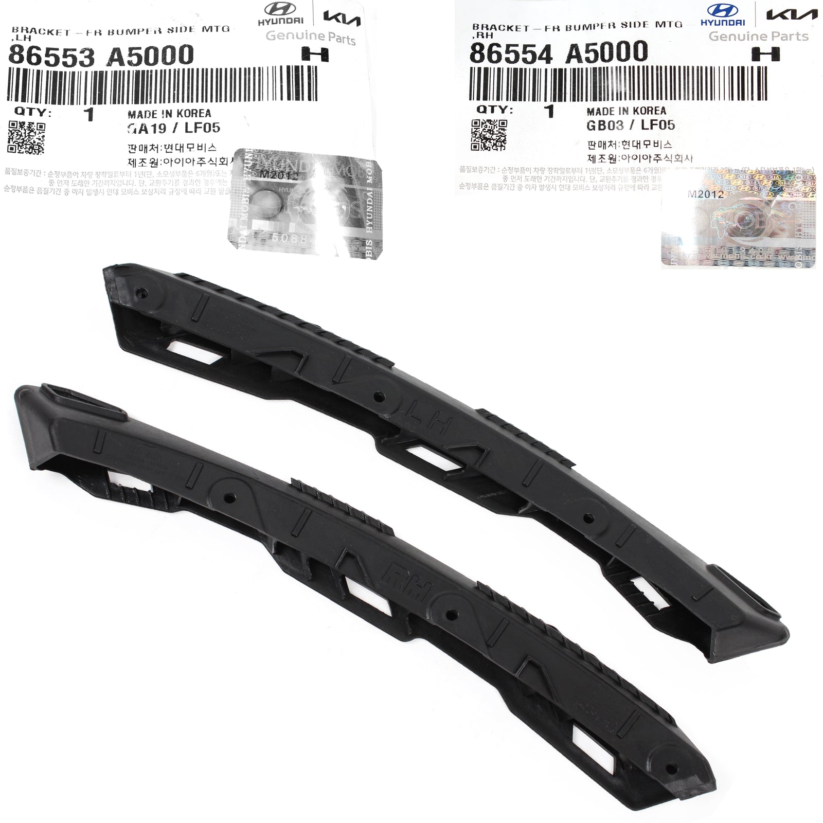 OEM Front Bumper Bracket LEFT & RIGHT for 13-17 Hyundai Elantra GT 86554A5000