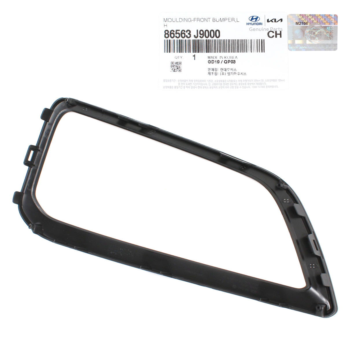 GENUINE Front lamp Molding Bezel LEFT DRIVER for 18-20 Hyundai Kona 86563J9000