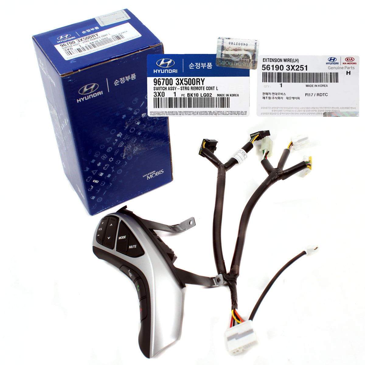 GENUINE Steering Wheel Bluetooth Buttons &amp; Wire for 11-16 Elantra 967003X500RY