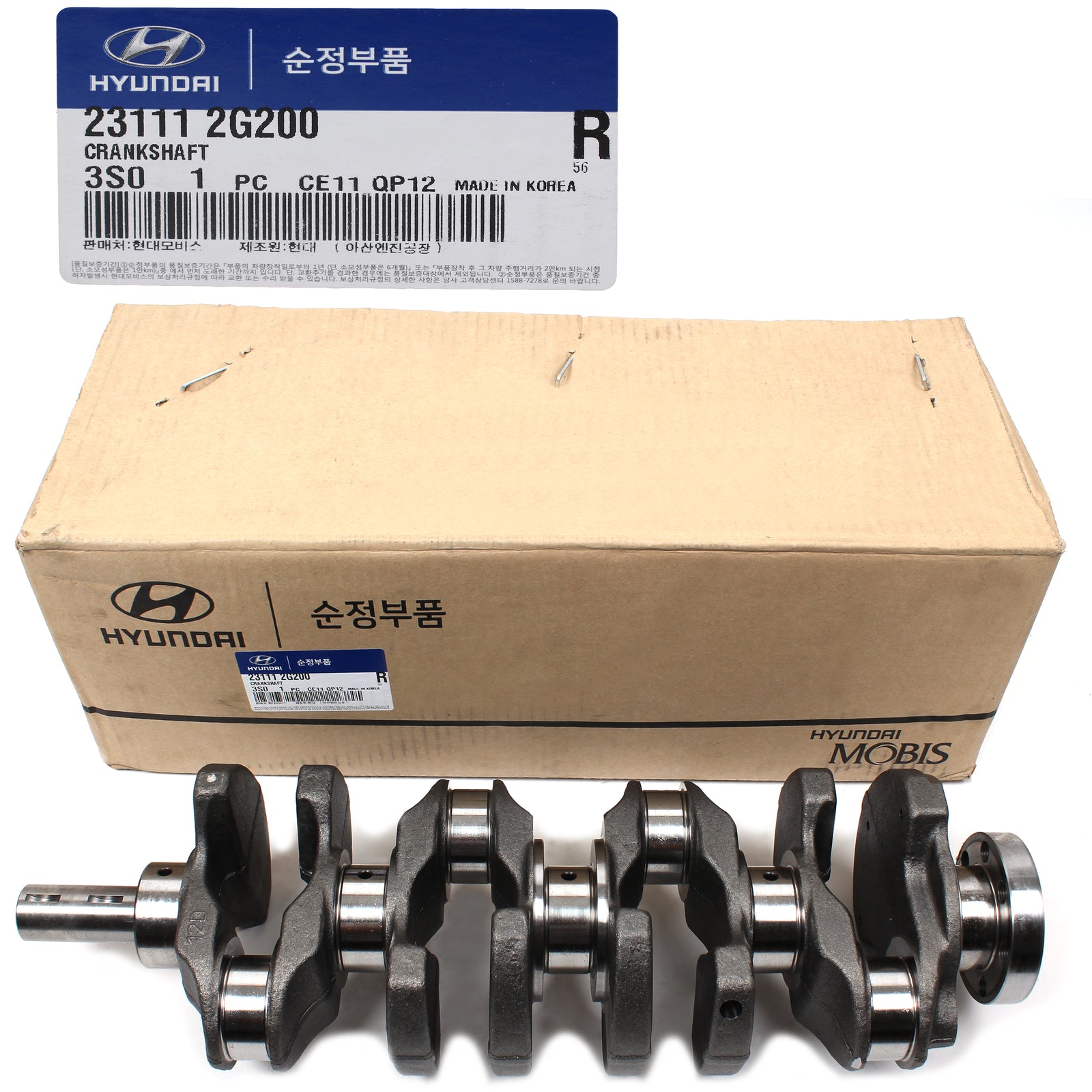 GENUINE Crankshaft for 10-15 Sonata Santa Fe Optima Sorento 2.4L OEM 231112G200